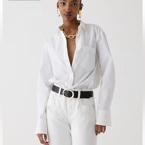J Crew Petite Garçon classic shirt in cotton poplin